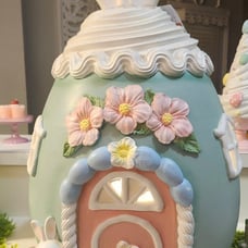 XL Easter LED Gingerbread House with Bunny Ears