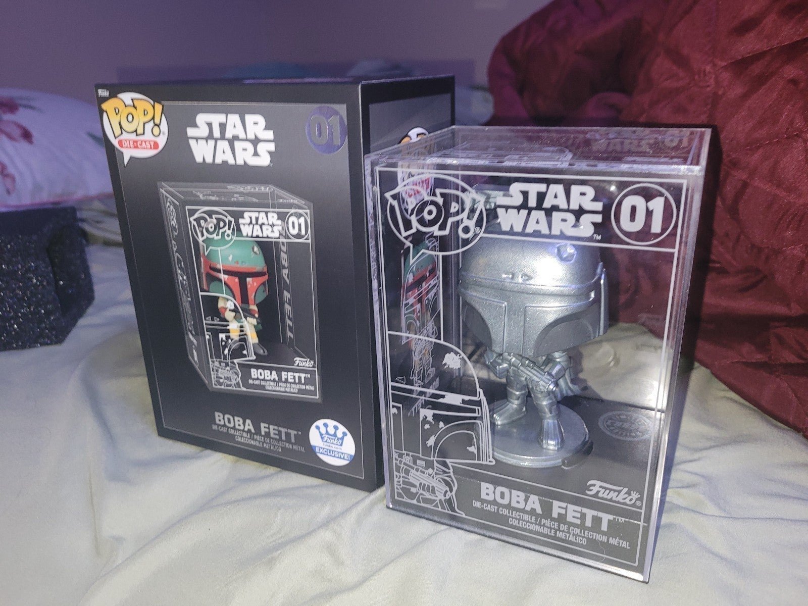 Funko pop! Diecast Star wars Boba Fett CHASE hardcase/new vinly figure exclusive