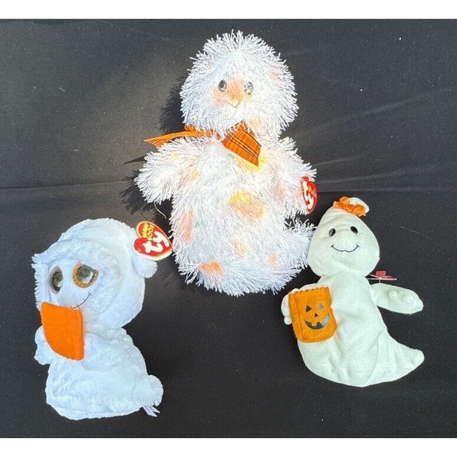 3 Halloween Screamers , Mist & Gouliette Ty Beanie Babies Plush Stuffed Lot