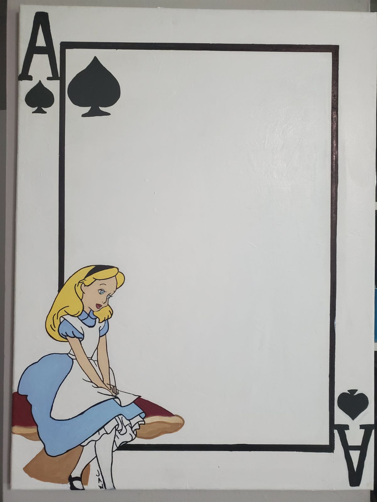 alice in wonderland themed canvas