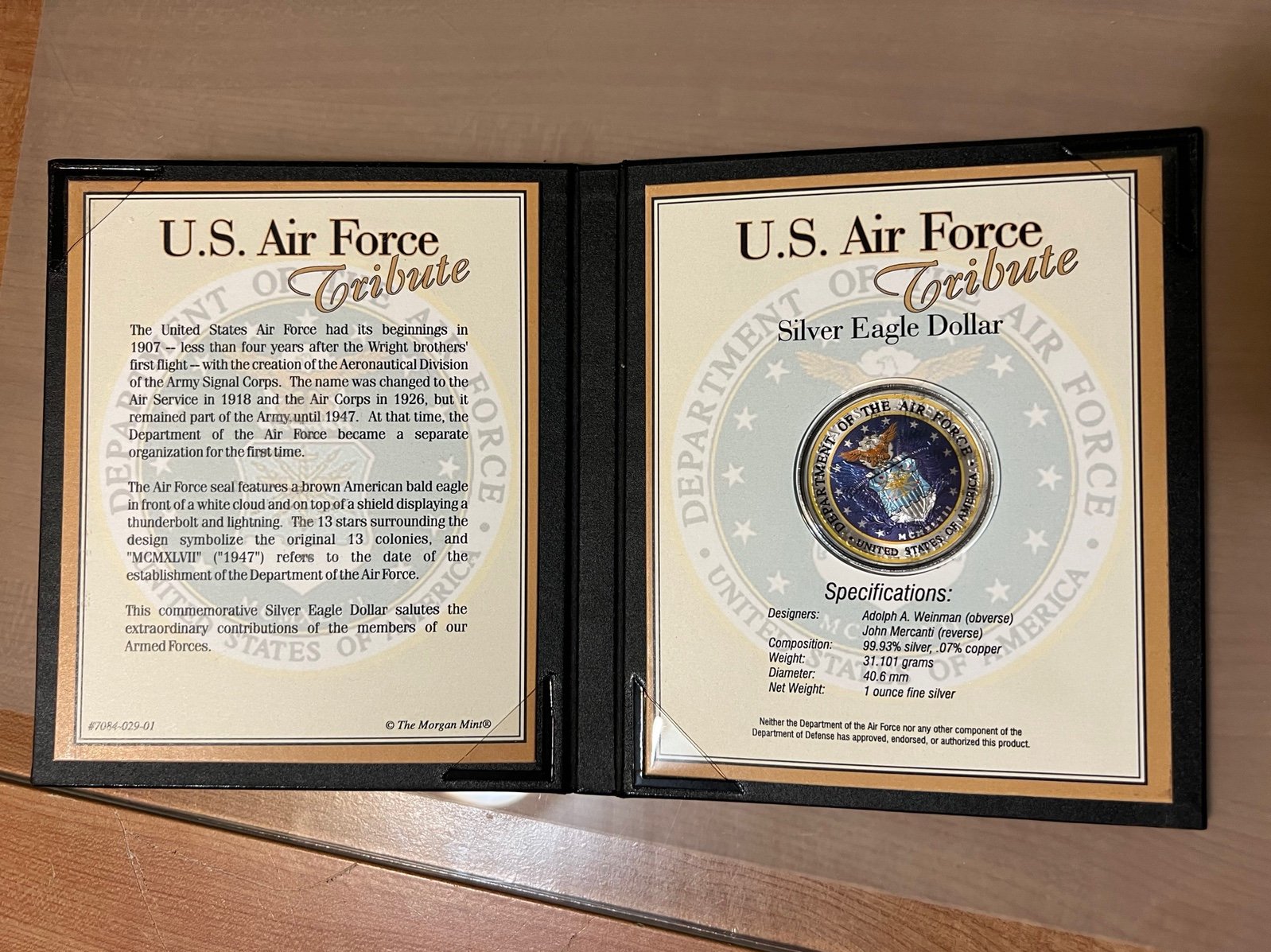 Rare U.S. Air Force Tribute Silver Eagle Dollar The Morgan Mint