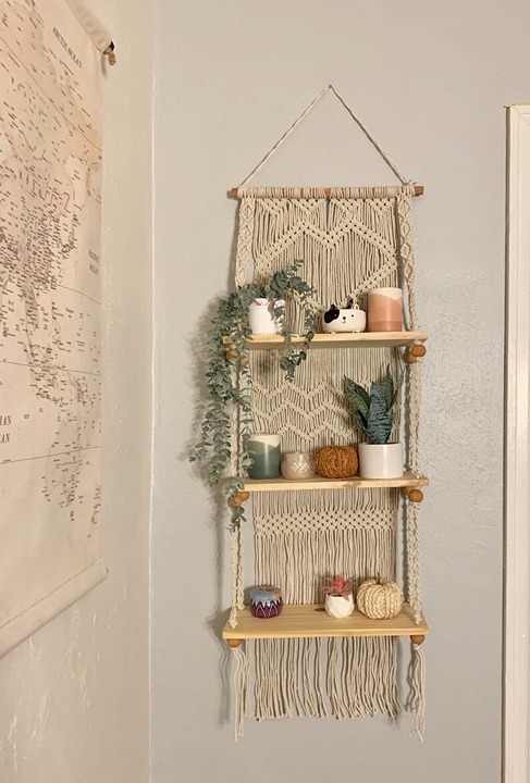 Fringe Wall shelving - 3 level shelving, (pine)