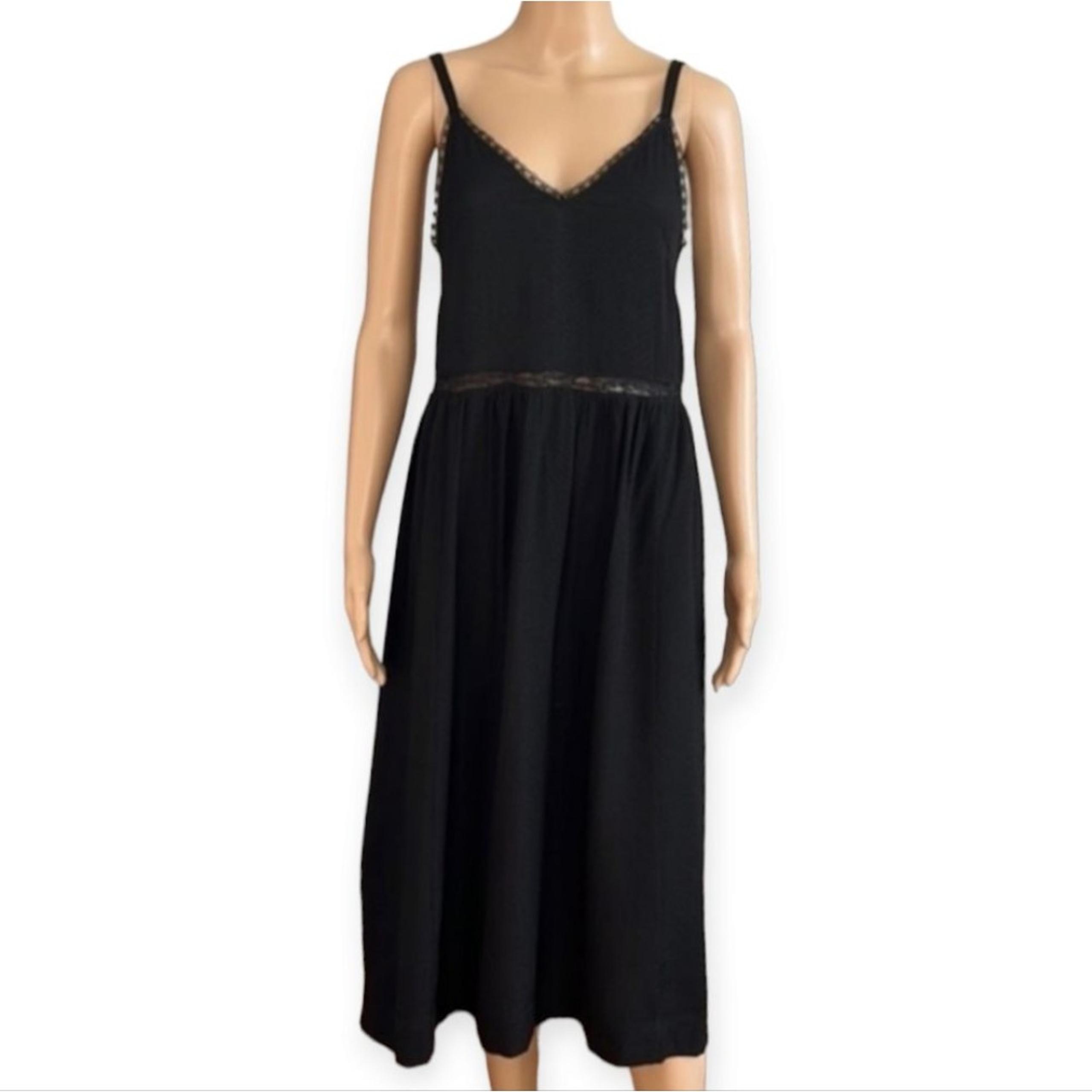 Aritzia Wilfred Le Fou Veronique Lace Midi Dress Silk Blend Midi Black Small