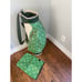 Vintage AMAZING Dunlop Golf Bag POLKA DOTS LEATHER COLLECTIBLE RARE Green White