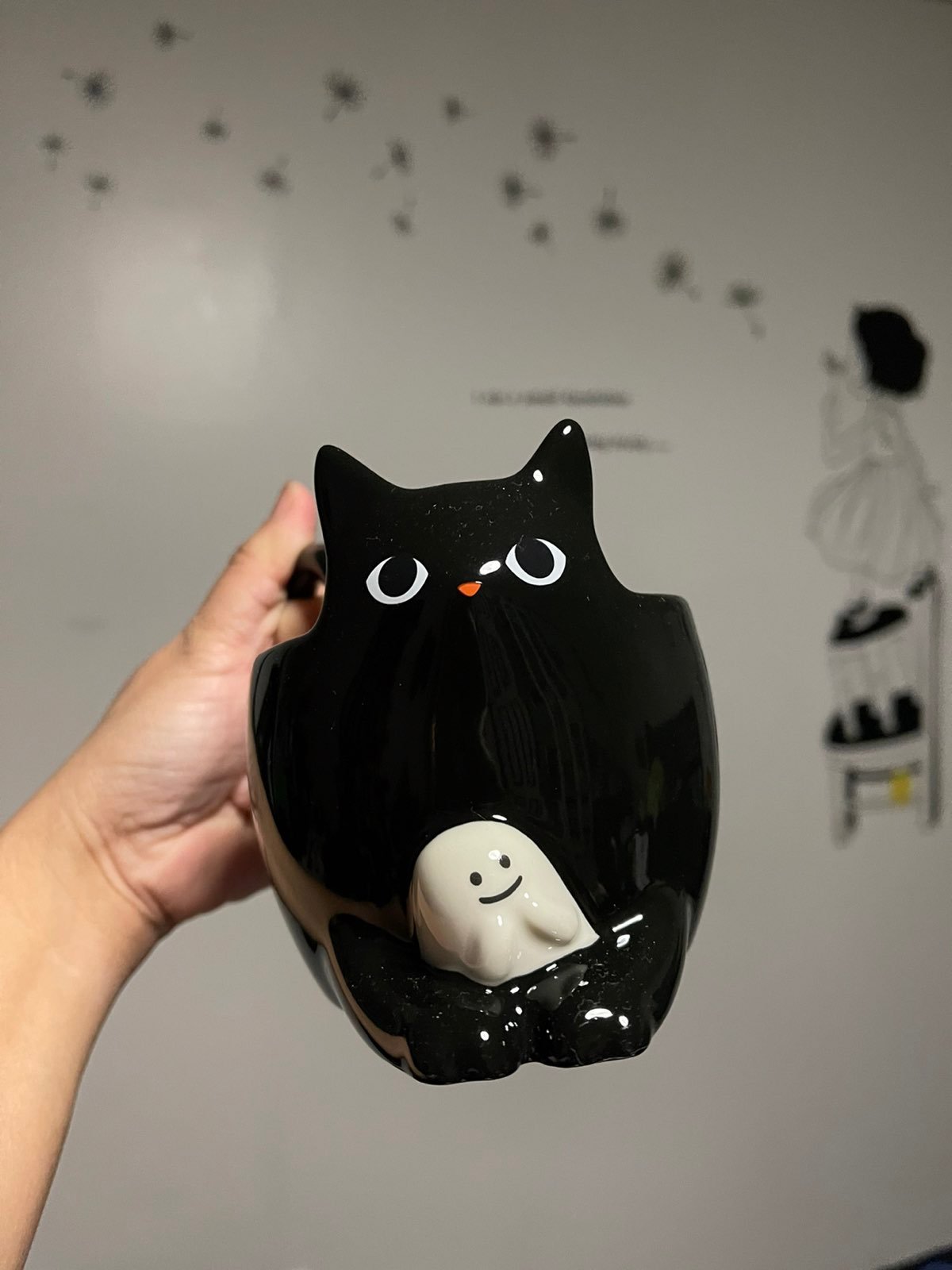 Starbucks black cat ghost mug Halloween asia oversea exclusive