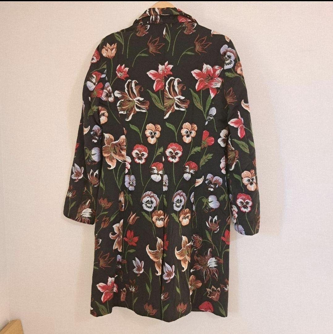 【Anonymous Speed Delivery】SFIZIO Italian Made All-Over Floral Embroidered Black Coat