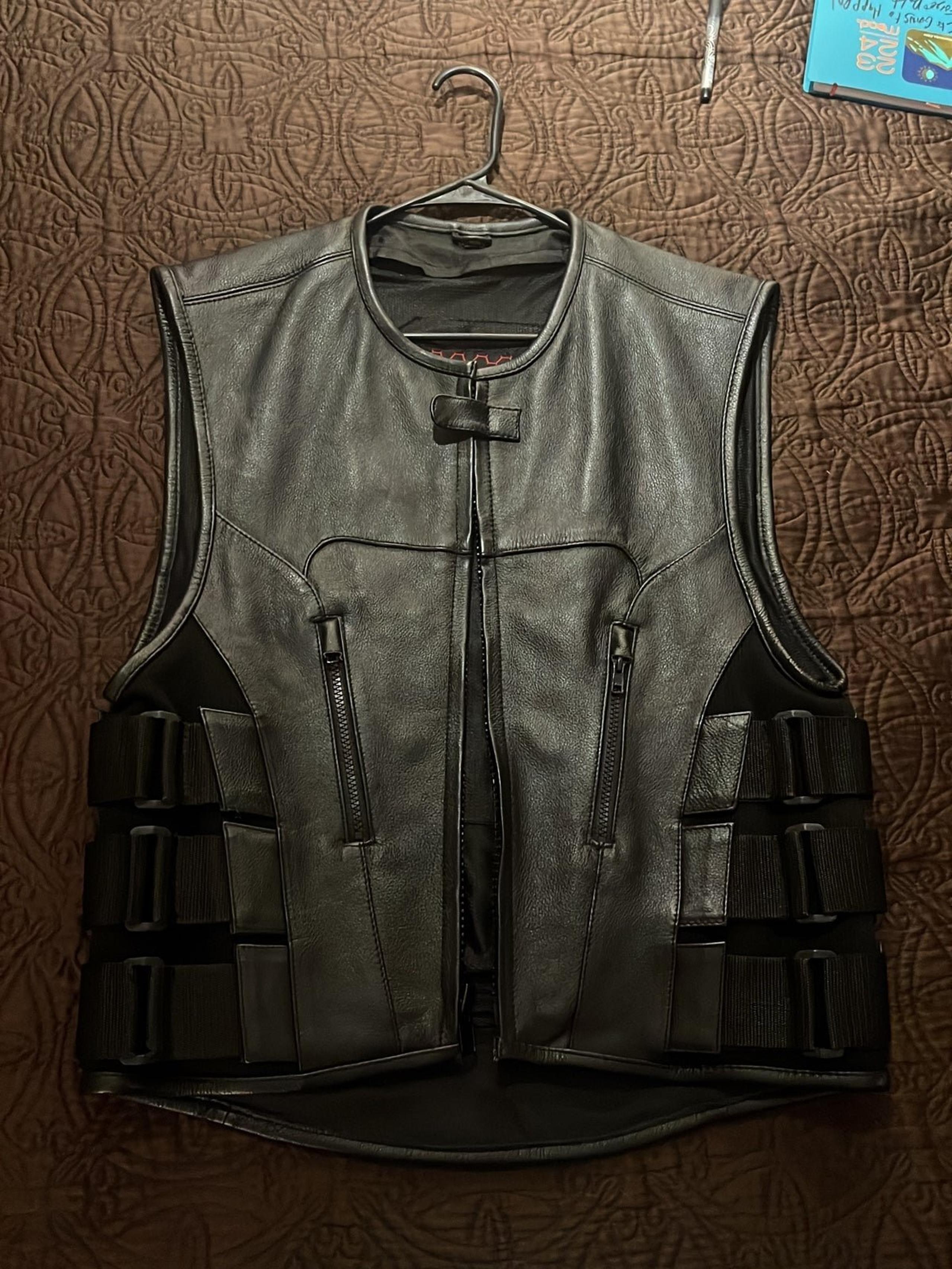 First Mfg Co Commando Motorcycle Biker Riding Leather Vest