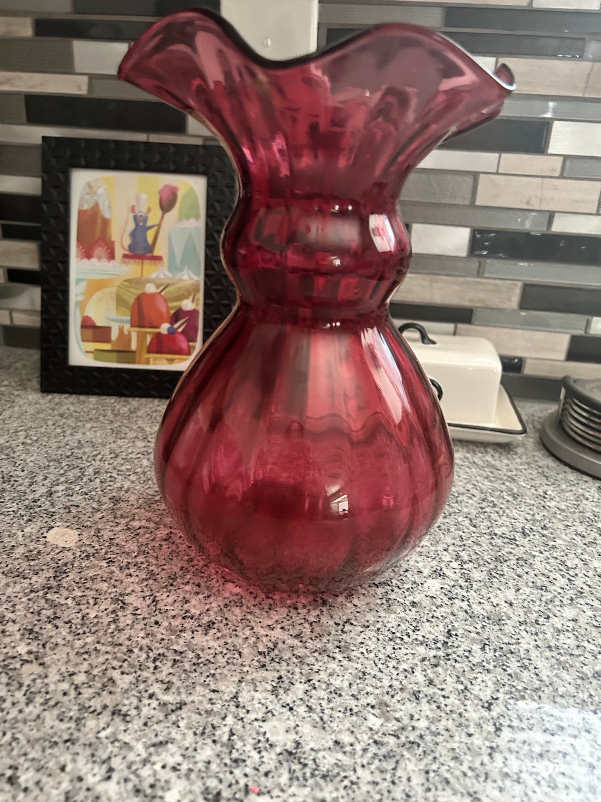 Fenton cranberry glass
