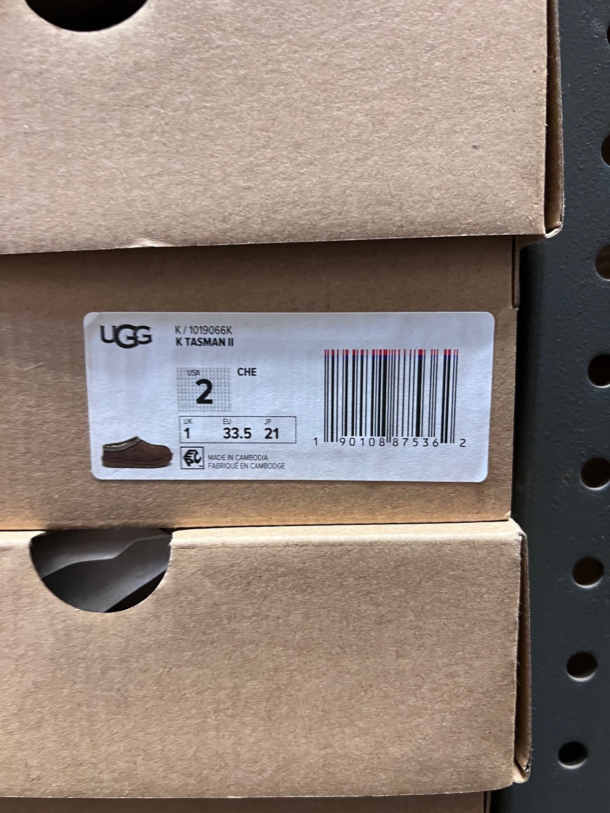 Ugg Tasman kid store 2 -new -