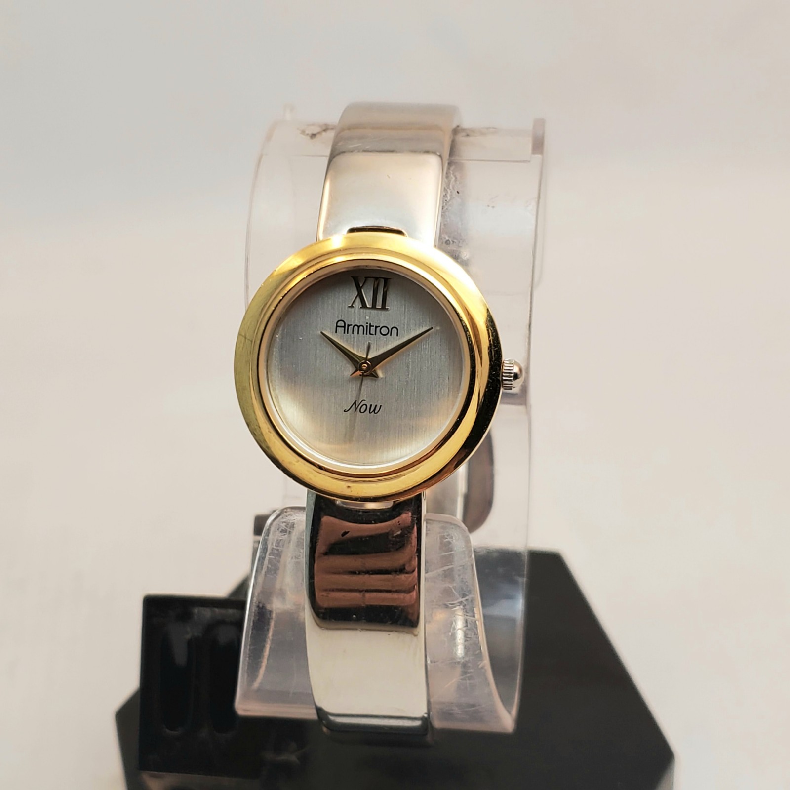 RARE ARMITRON NOW 75/1893C WATER RESISTANT TWO-TONE WOMEN'S WATCH NEW BATTERY