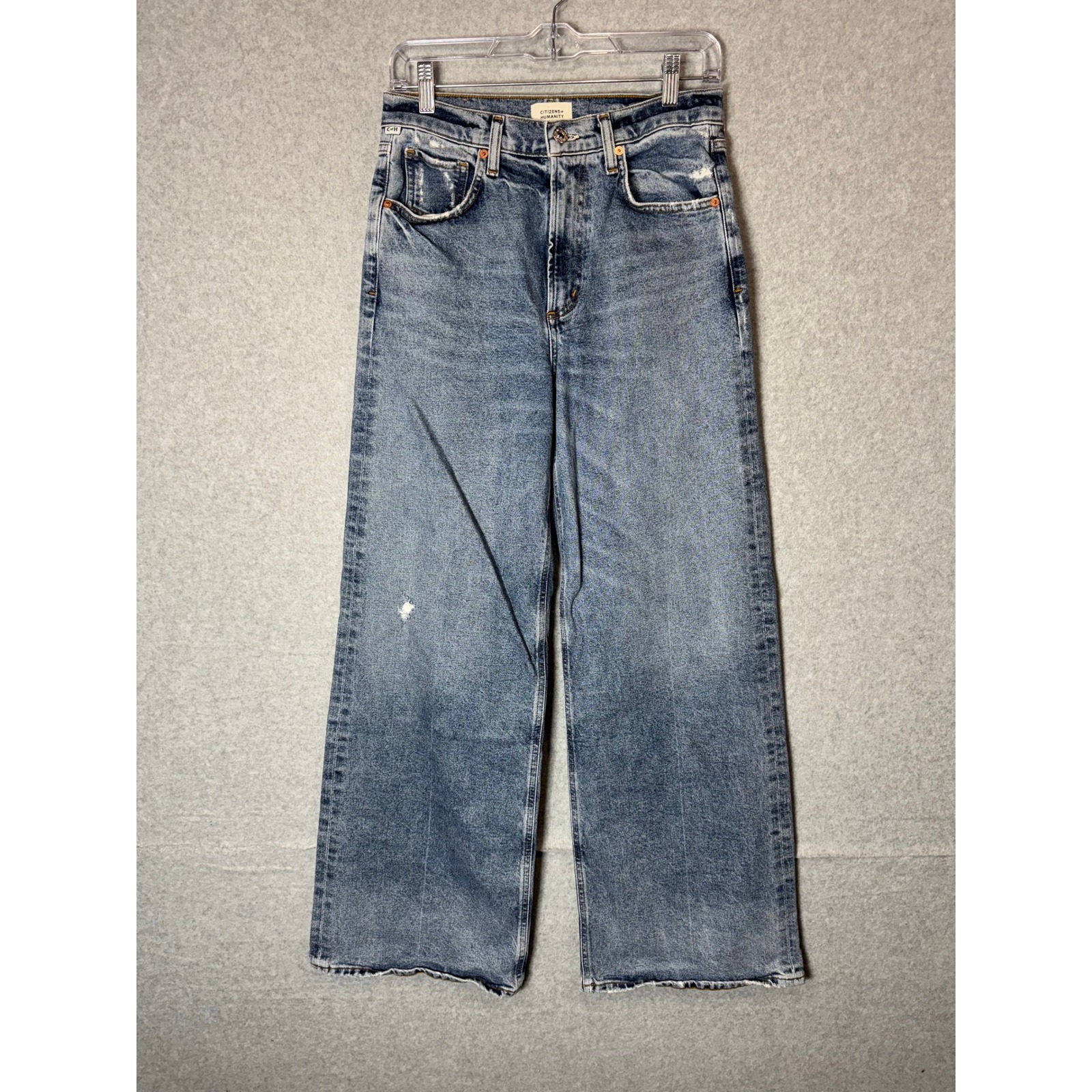 Citizens of Humanity Jeans Womens 27 Paloma Baggy Wide Leg Distressed Denim