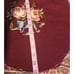 2 TWO Antique Handmade Wool Needlepoint Floral Pillow Chair Seat Ottoman Covers