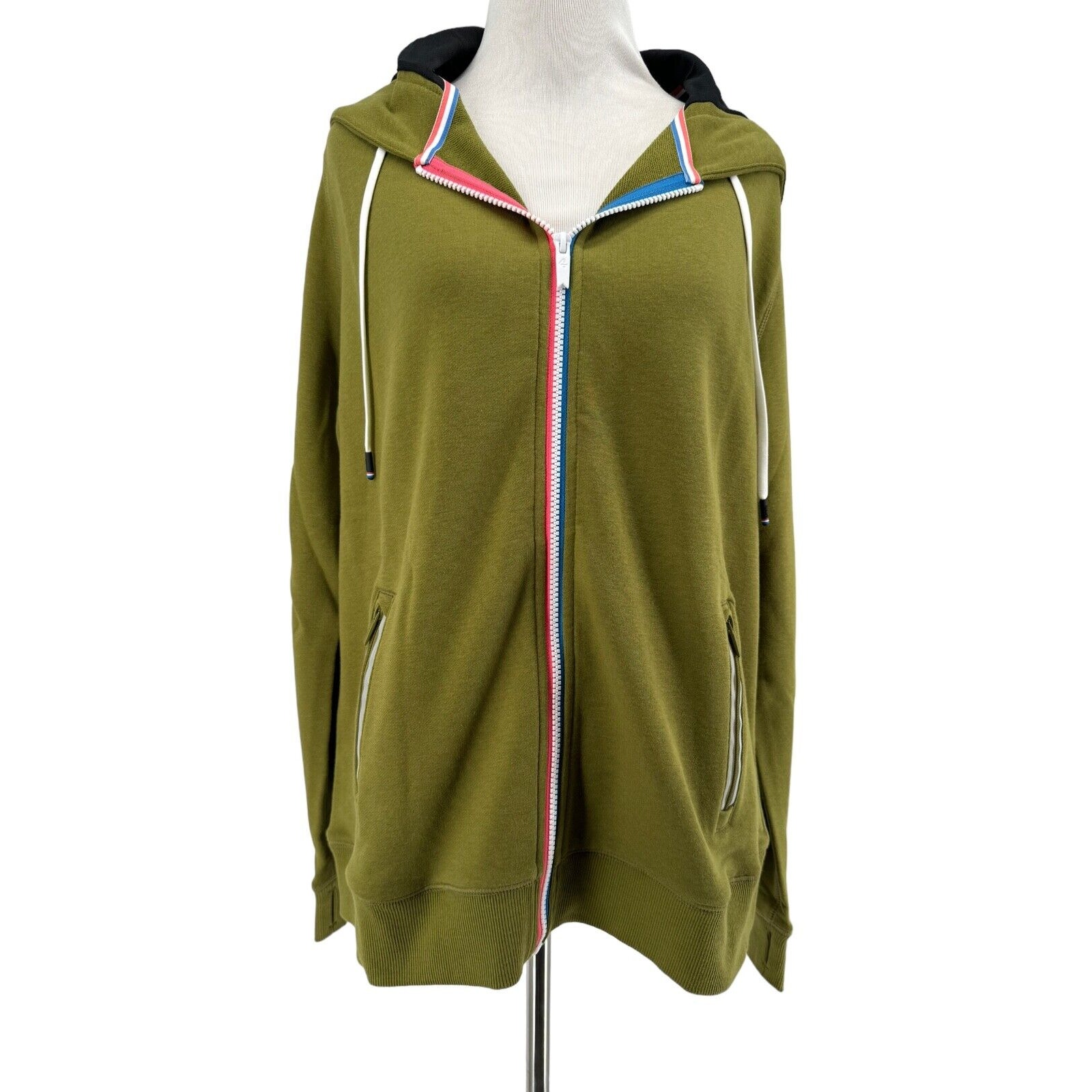 Fourlaps Women's Green Avacado Full Zip Hoodie Sweatshirt Size XL NEW