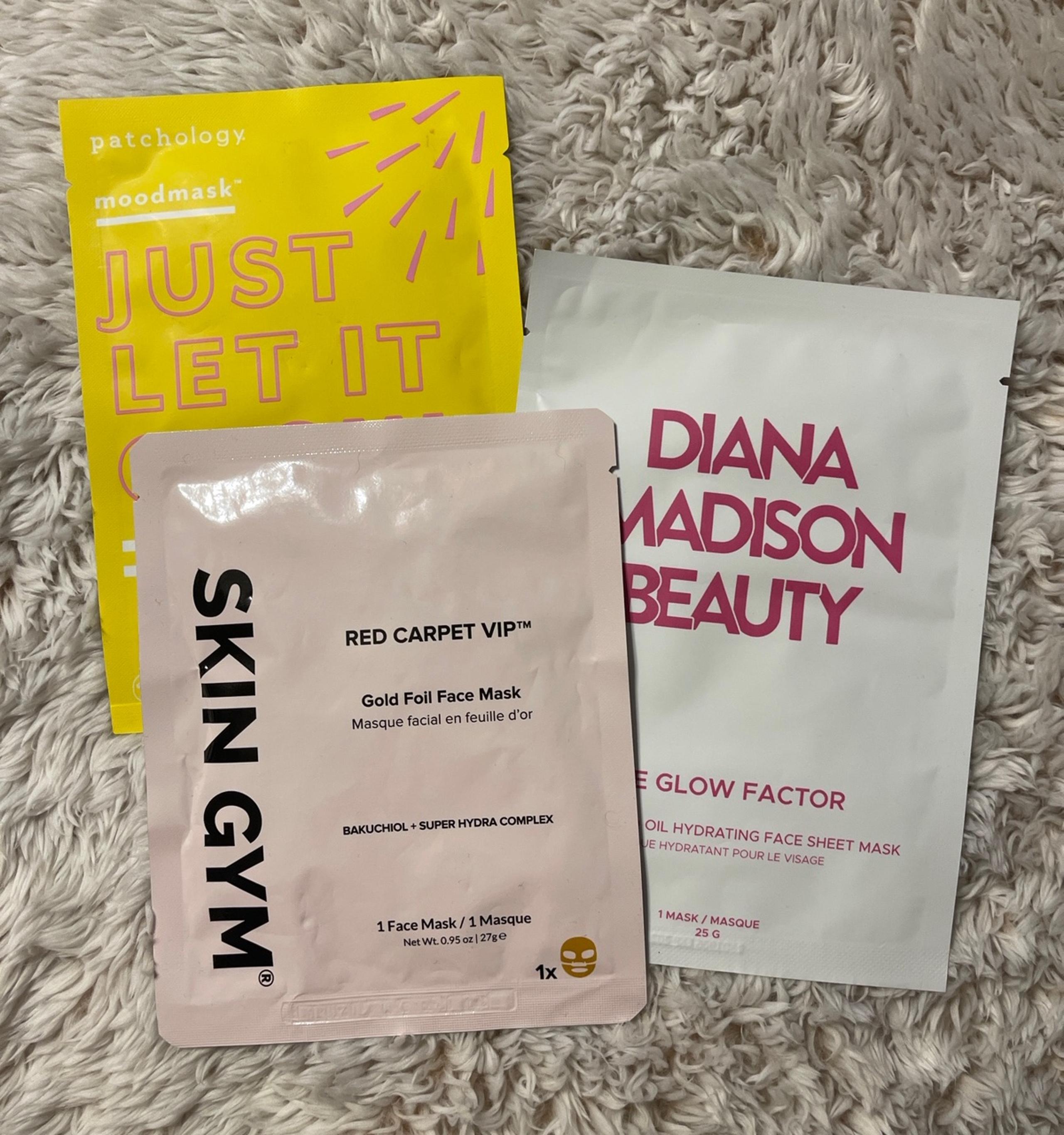 Luxury Face Mask Bundle for Glowy Skin: Patchology, Diana Madison, Skin Gym