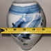 Cobalt Blue White Handmade art pottery vase signed flowers Approximately 9 x 5