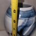 Cobalt Blue White Handmade art pottery vase signed flowers Approximately 9 x 5