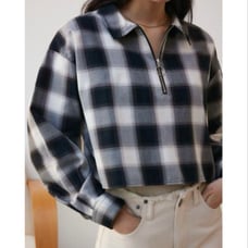 Ombre Check Tunic by azul by moussy