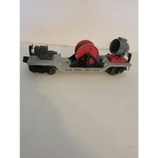 Lionel 3650 Gray Red Searchlight Extension Car Postwar Model Freight Train