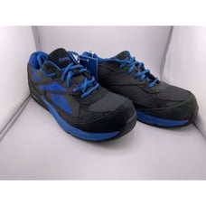 Reebok Composite Toe Shoes Men Sz 8W Black Blue RB4721 Anti Oil Slip Static NWT