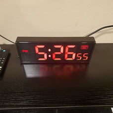 Digital Wall Clock with Seconds for Gym, Remote Countdown Timer Large