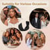 20 Black Human Hair Hair Extensions (7 pcs Clip in) [FUOTONBUTY]