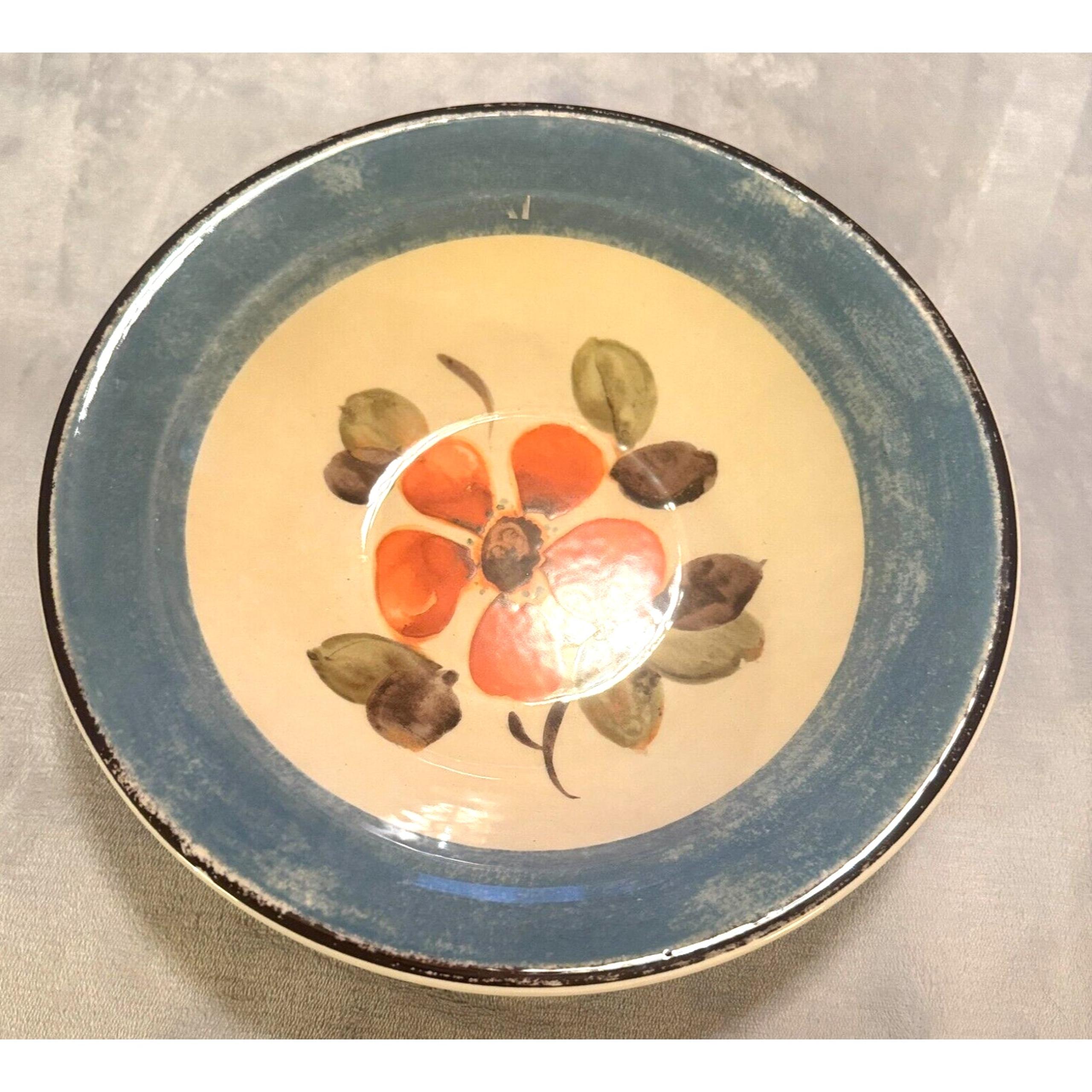 Pier 1 Imports Sophie Blue Large Salad Serving Bowl 11" Italy