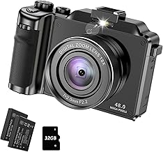 Cameras for Photography, 4K Digital Camera Anti-Shake 48MP Compact Video Camer