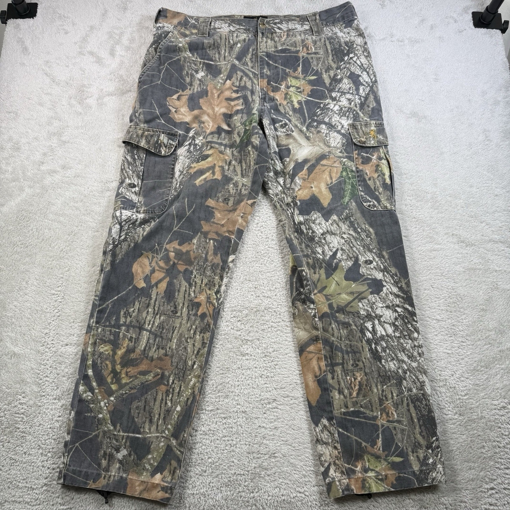 Browning Pants Mens Large (38x30) Mossy Oak Camo Cargo Hunting Outdoor Breakup