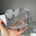 Fifth Avenue Frosted Crystal Viscount Nappy Candy Dish Bowls Set of 4