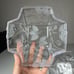 Fifth Avenue Frosted Crystal Viscount Nappy Candy Dish Bowls Set of 4