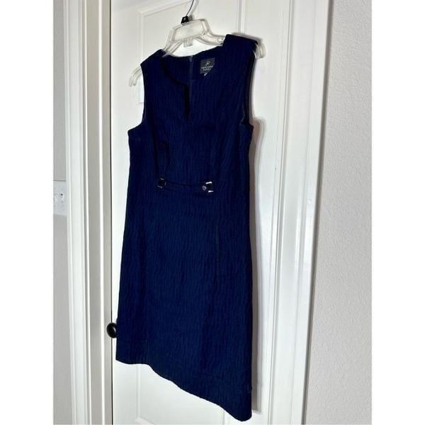 Adrianna Papell blue sheath like dress with pockets Size 12P