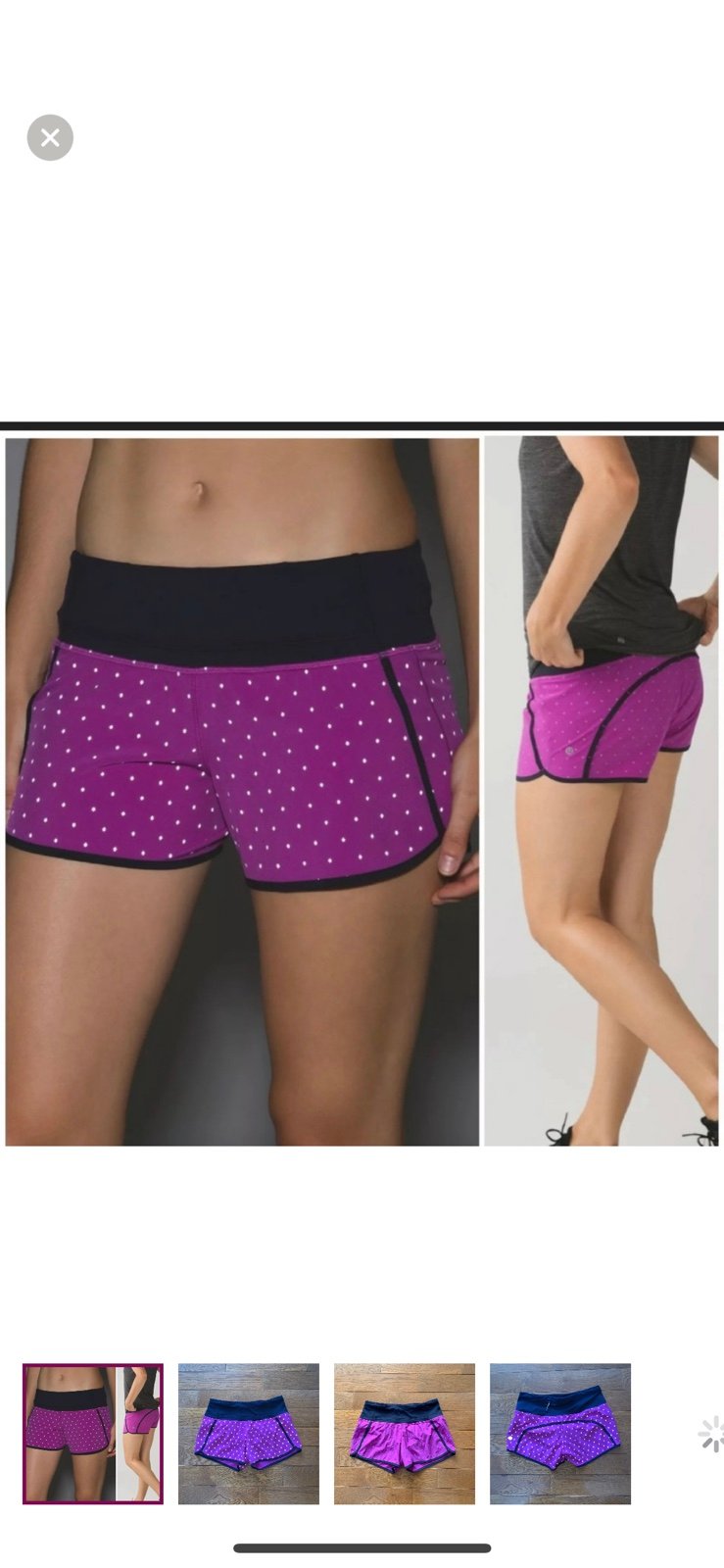 LULULEMON REFLECTIVE RUN TIMES SHORT -NIGHT FALL ULTRA VIOLET SILVER/NAVEL BLUE