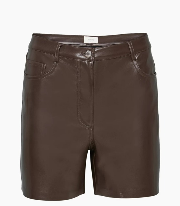 NEW WITH TAGS Aritzia Wilfred Mercury Short (High-waisted Vegan Leather shorts)