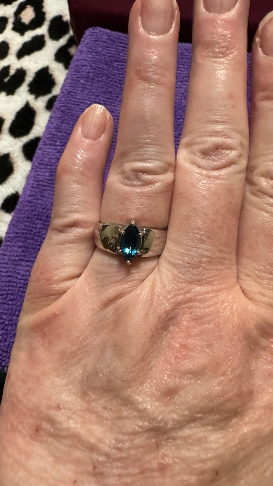 NWT London blue topaz and sterling 925 ring