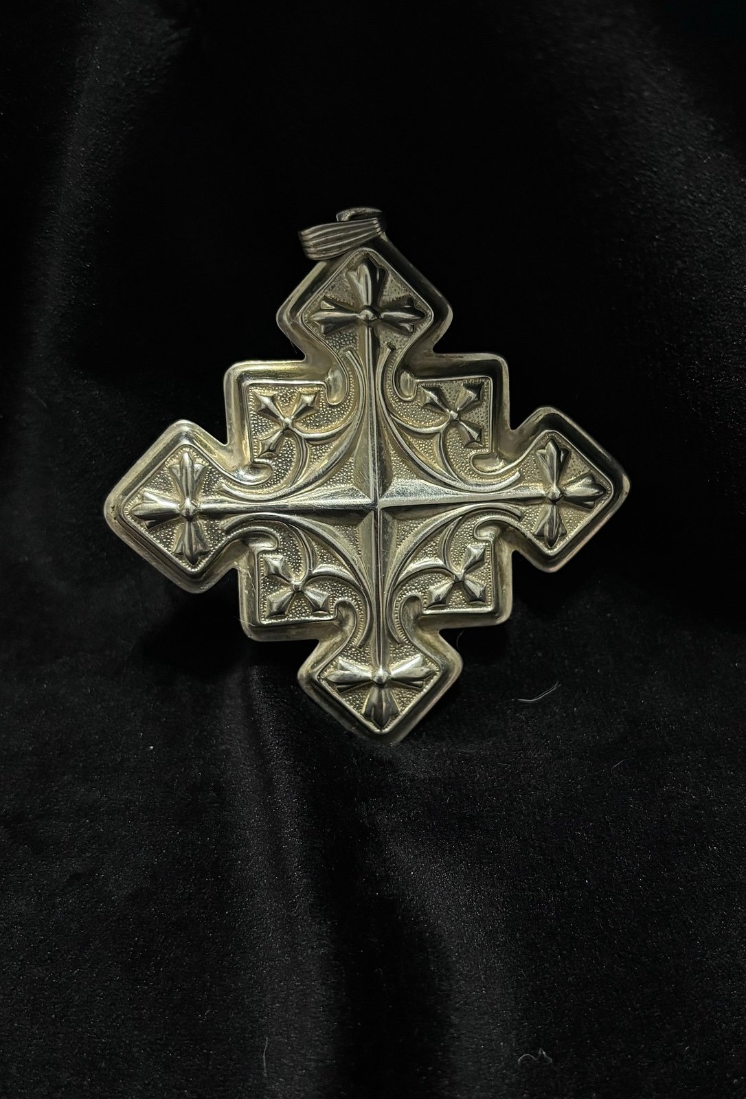 1979 Reed & Barton Sterling Silver Christmas Cross Ornament-3