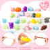 JOYIN 28 Pcs Valentines Day Gift Cards with Animal Squishy Toy, Kawaii Mochi Squ