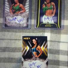 WWE PEYTON ROYCE 3 CARD ROOKIE AUTO LOT TOPPS 2016-18 BASE BRONZE /99 BLUE /50