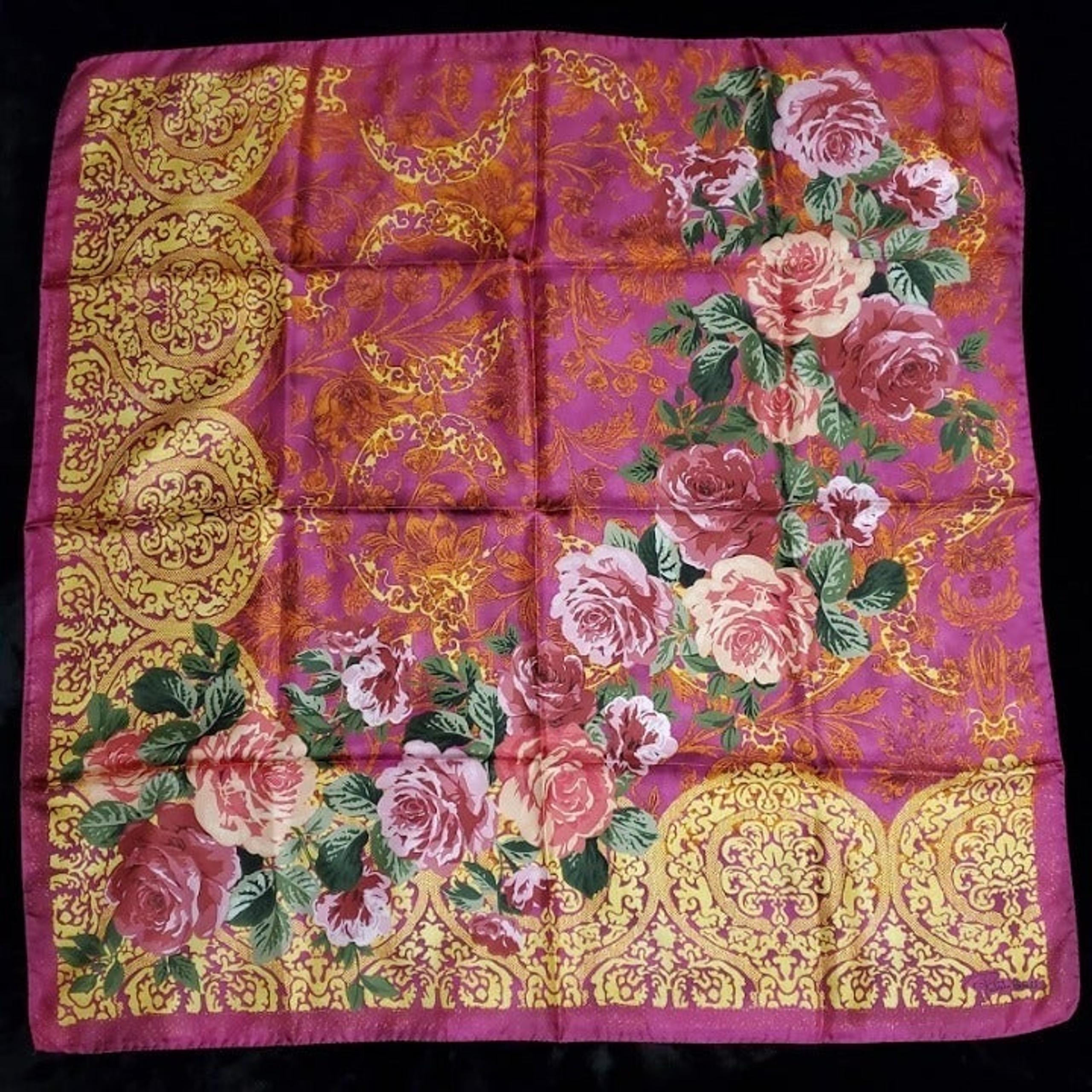 NWT - Roberto Cavalli Scarf -gold pink