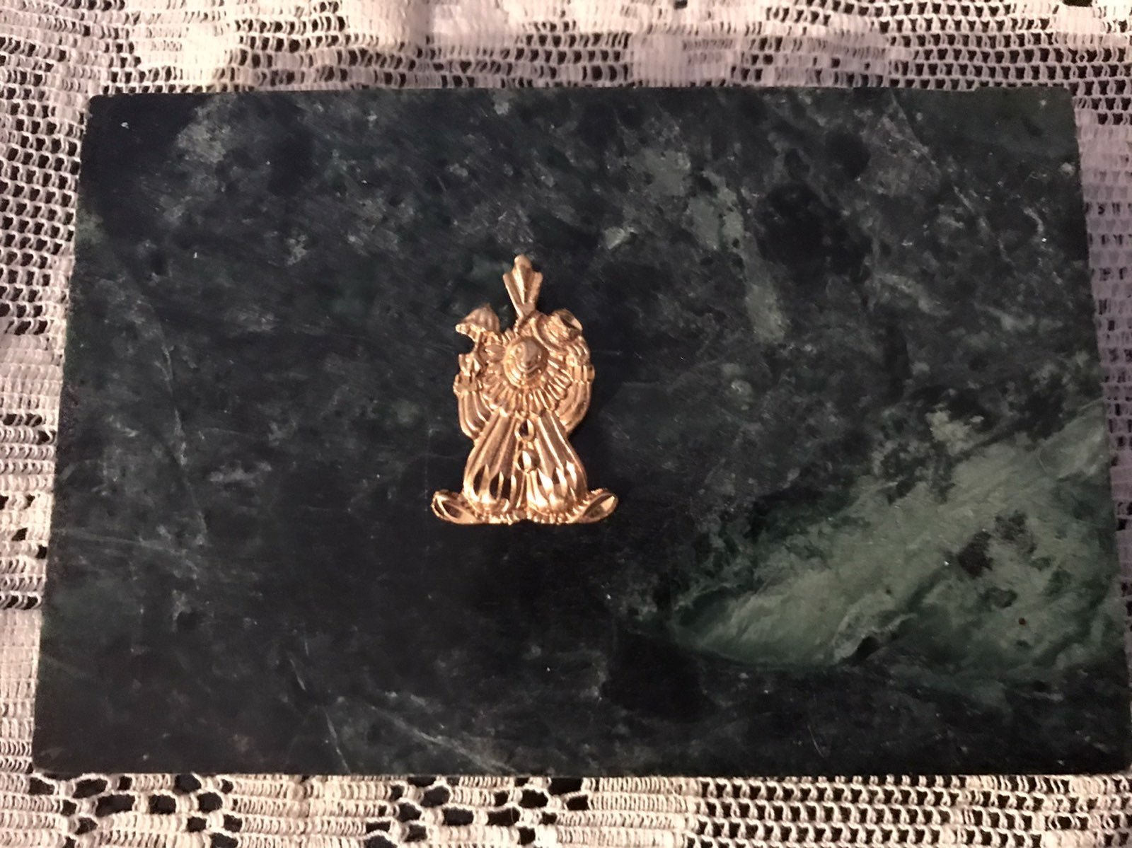 VINTAGE 14K YELLOW GOLD CLOWN PENDANT
