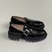 Free People Mackenzie Mj Loafers Black Patent Leather Size US 36.5 EU 6.5