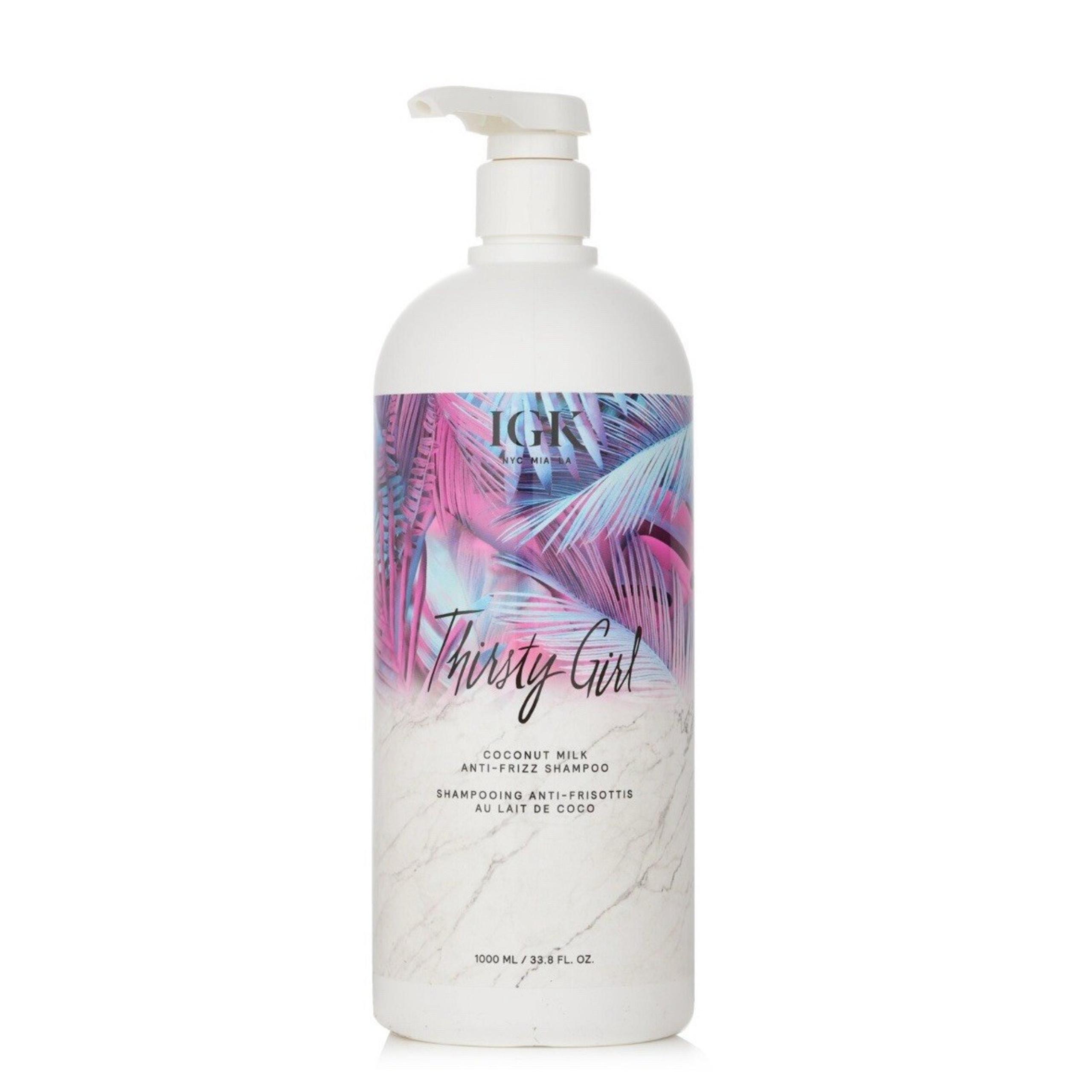 IGK Thirsty Girl Coconut Milk Anti Frizz Shampoo With Pump 33.8 Fl Oz NEW