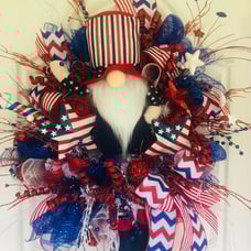 NEW Patriotic Wreath Uncle Sam America 4th of July Wreath Labor Day Military