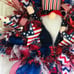 NEW Patriotic Wreath Uncle Sam America 4th of July Wreath Labor Day Military