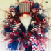NEW Patriotic Wreath Uncle Sam America 4th of July Wreath Labor Day Military
