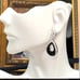 18k White Gold & Fine Jewelry Bronze 2.00ctw Black & White Natural Crystal Dangl