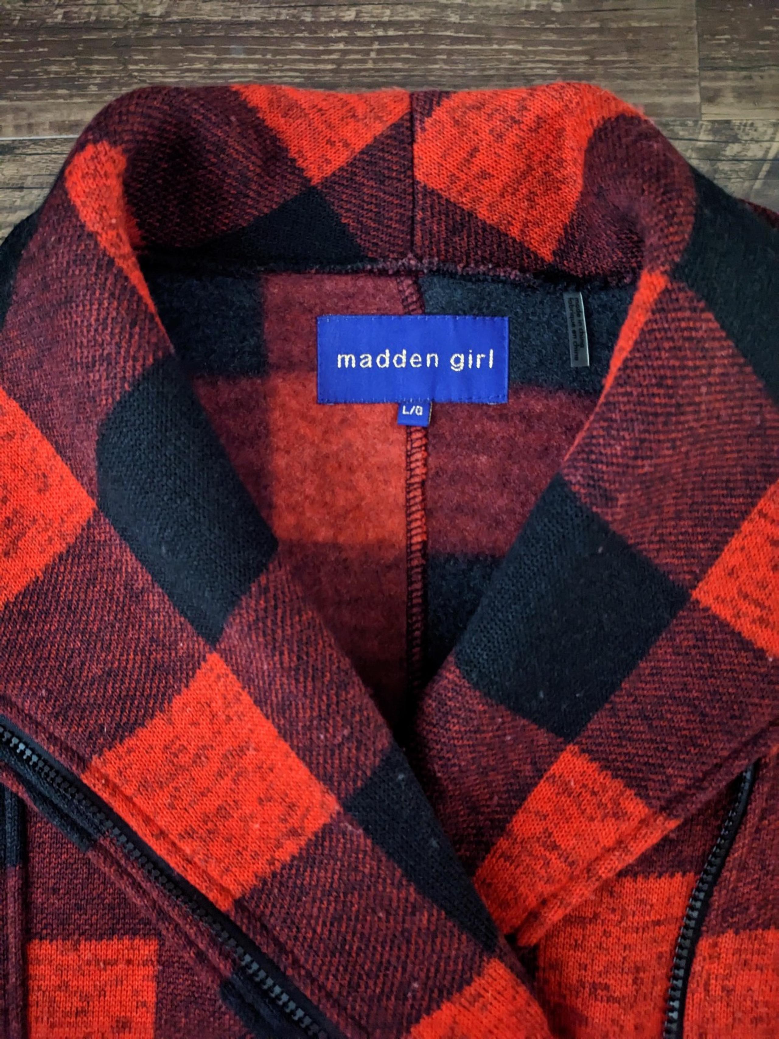 Madden Girl Buffalo Plaid Coat