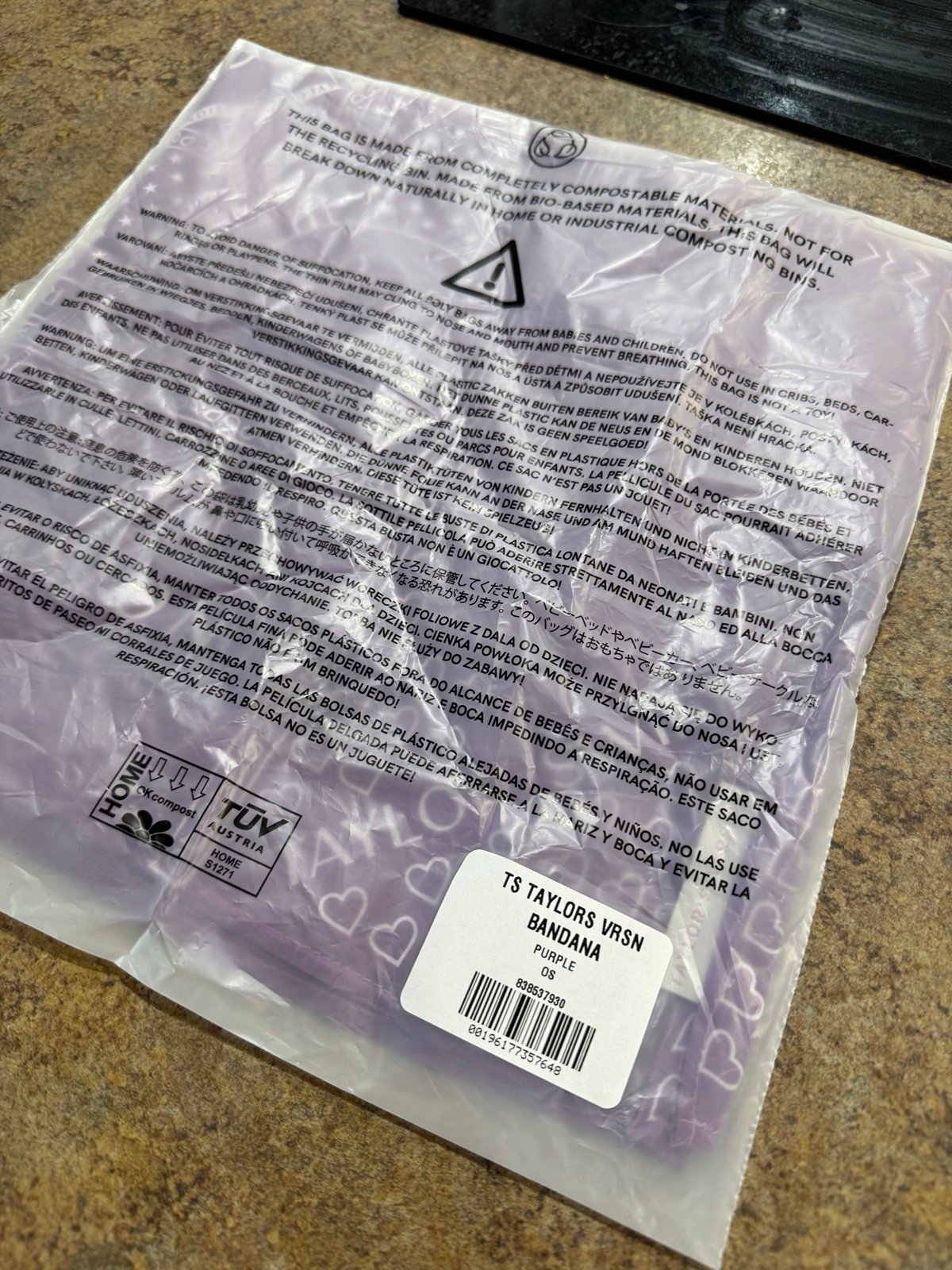 Taylors Version purple scarf