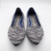ROTHY'S Gray Zebra The Point Flats Women's 9