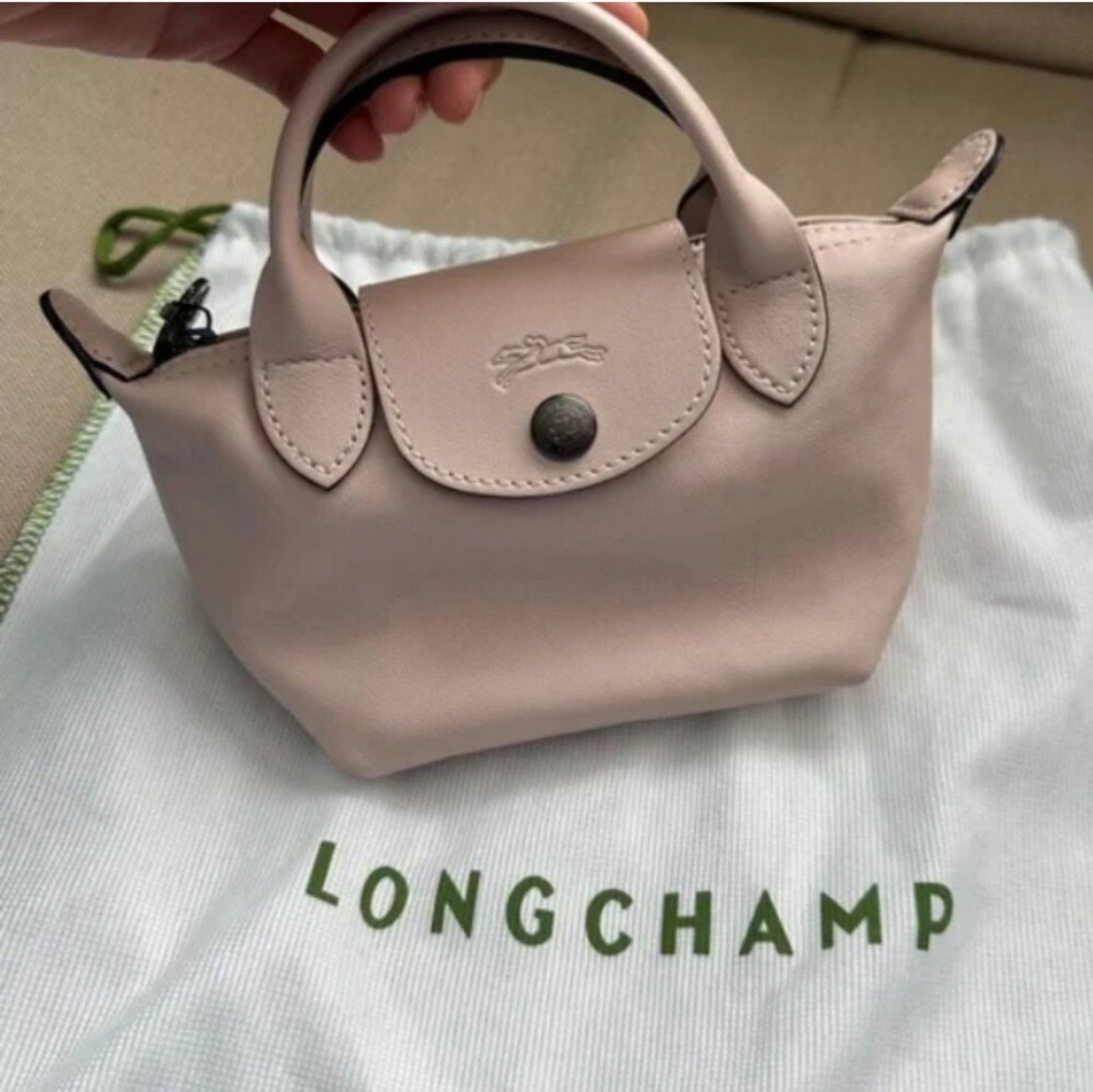 Longchamp Le Pliage Leather Crossbody Tote