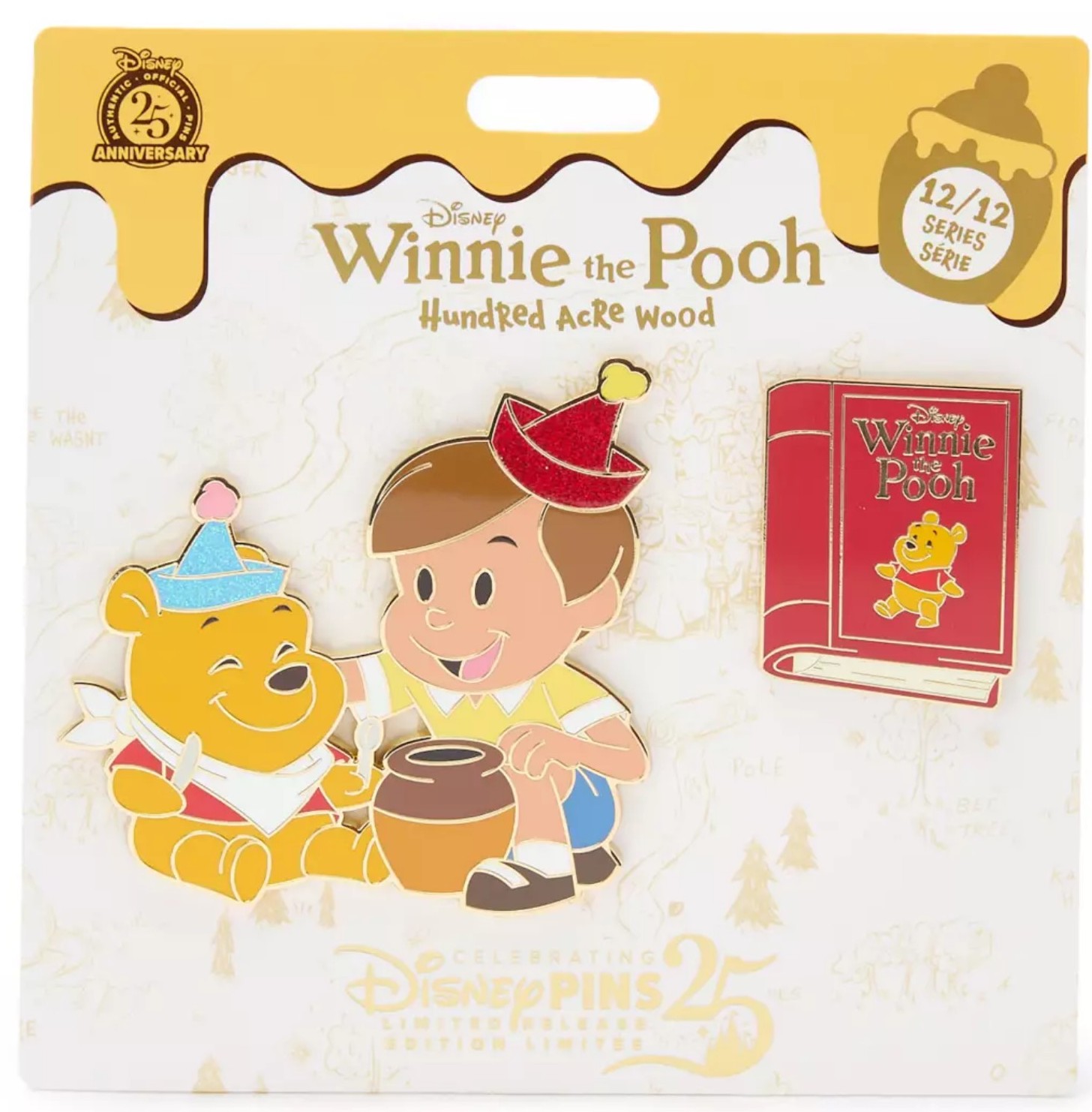 Disney Pin Winnie the Pooh Hundred Acre Wood 12/12 Series December Winnie/Robin